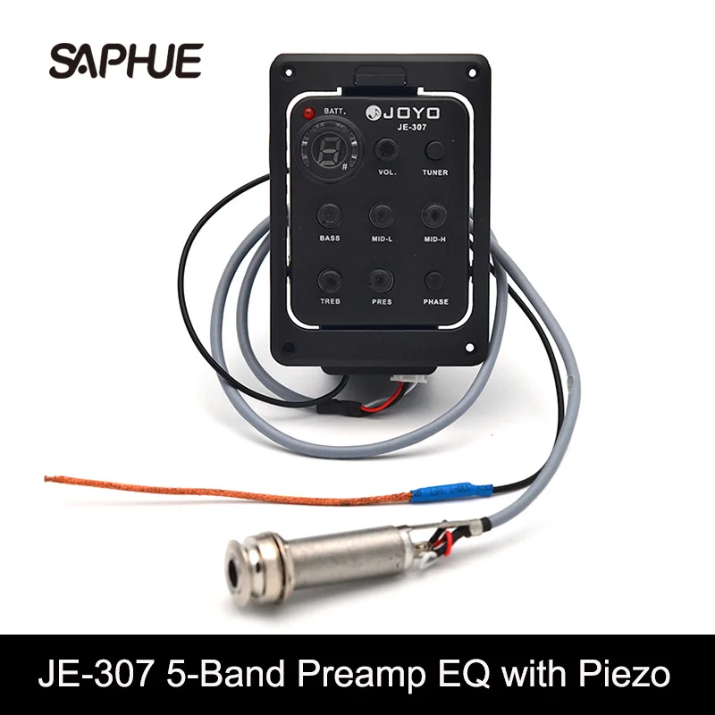 

JOYO JE-307 5-Band Preamp EQ with Tuner Pickup for Acoustic Guitar with Soft Piezo Black