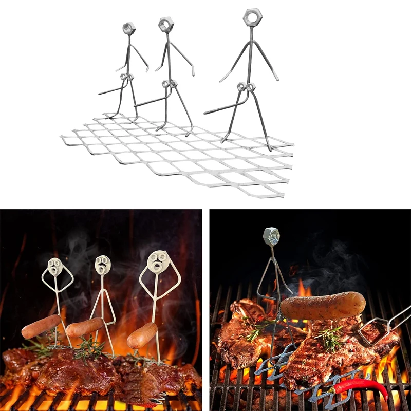 

Жаровня для хот-догов/зефира, новинка, жаропрочная палочка для хот-догов для лагеря, забавные металлические вилки для барбекю для костра