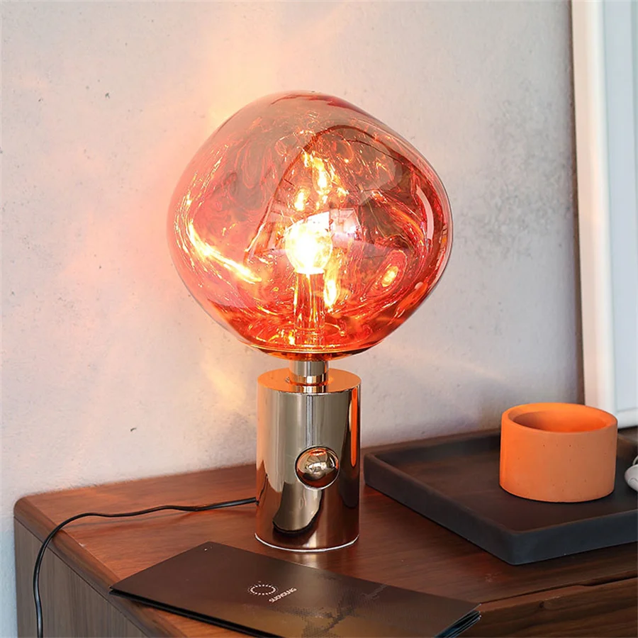 

E14 Creative Art Lava Table Lamp Nordic Globe Ball Desktop Light Nightclub Bar Hotel Cafe Restaurant Dinner Decor Atmophere Lamp