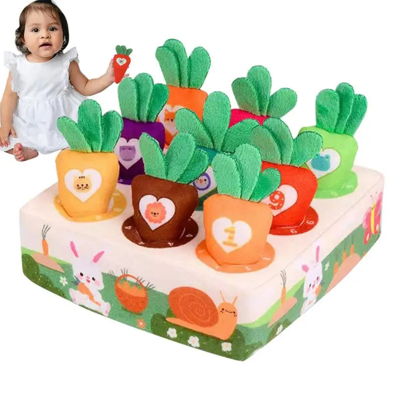 

Montessori Toys Carrot Harvest Stuffed Montessori Carrot Game For Toddlers Plush Sorting Toys Gifts For Toddlers Kids Age 1--3