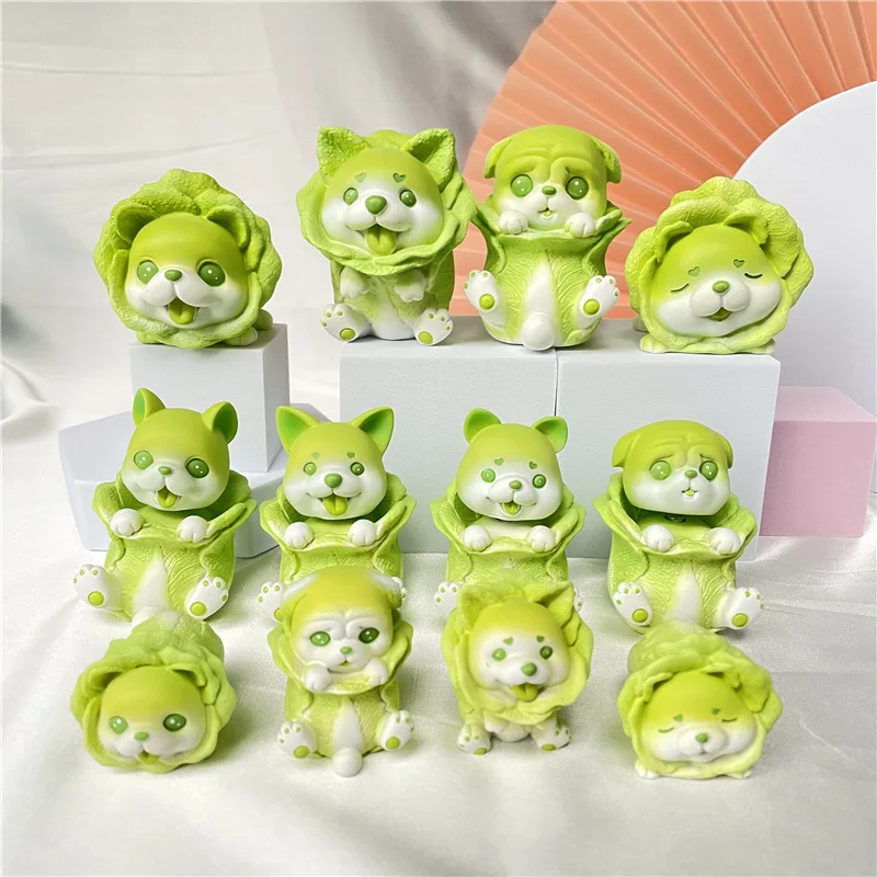 

Симпатичная капуста, Сиба-ину, Овощная сказочная собака, яркие полимерные статуэтки, кавайное животное, щенок, статуэтка автомобиля, украше...