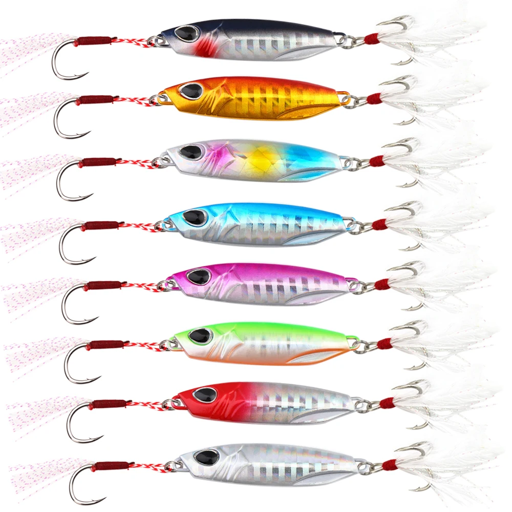 8pcs/lot Metal Spoon Jigs Carp Fishing Lures 10g 15g 20g 25g 30g  Crankbait Jig Spoons Wobblers Bait  Pesca Spinner Baits