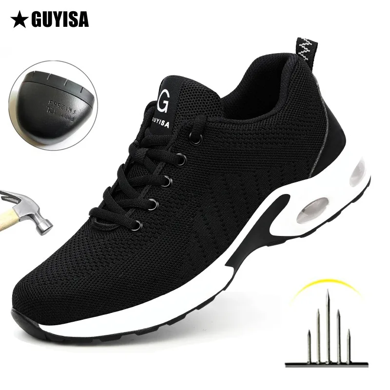 

2022 Безопасная рабочая обувь, мужские ботинки, защита от ударов, защитная обувь, стальные ботинки с носком, мужская обувь, безопасные ботинки,...