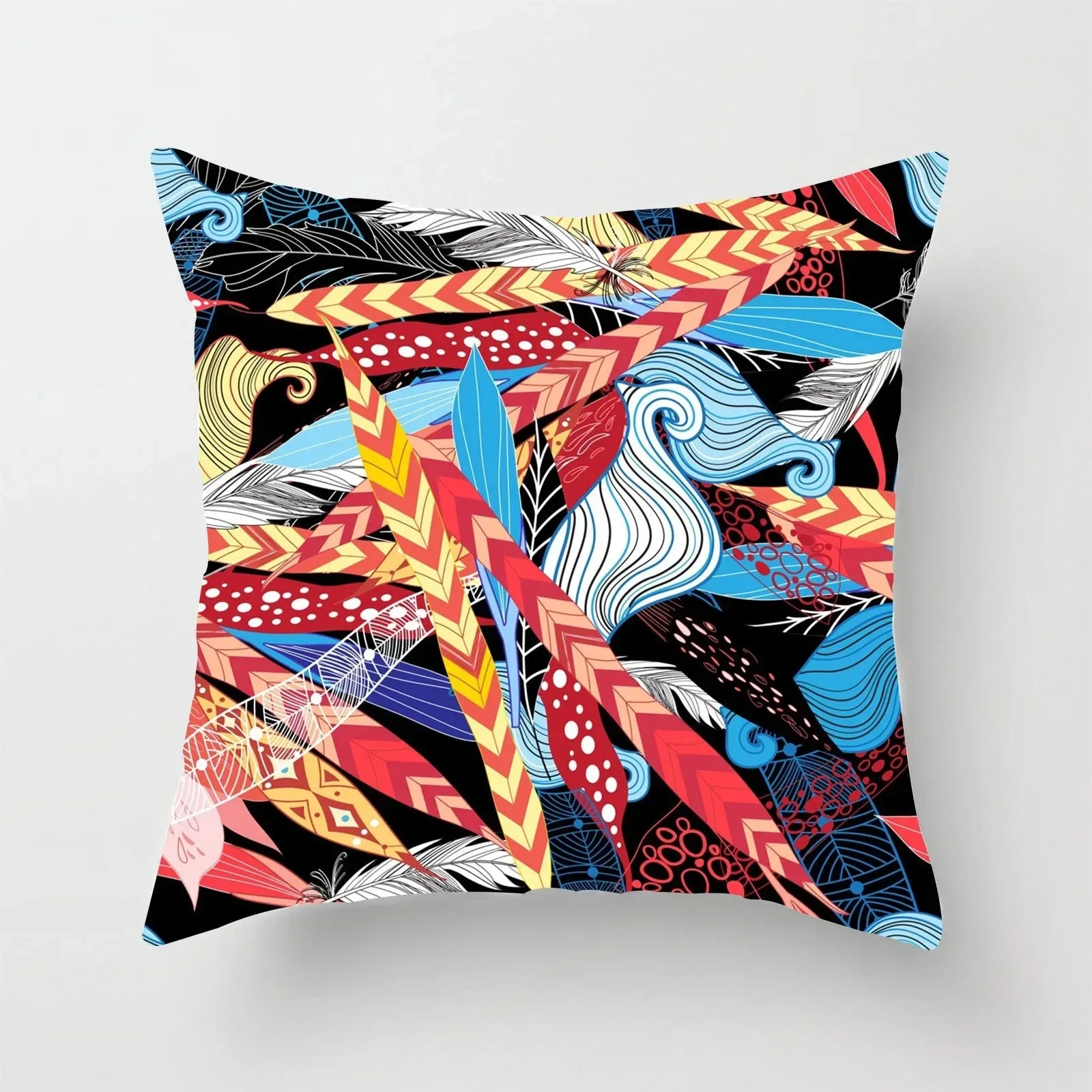 Abstract Colorful Pattern Decorative Pillow Cover Car Sofa Square Cushion