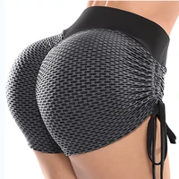 knitting fitness sport shorts for women gym workout wear elasticity high waist yoga pants 3d mesh cycling running biker shorts