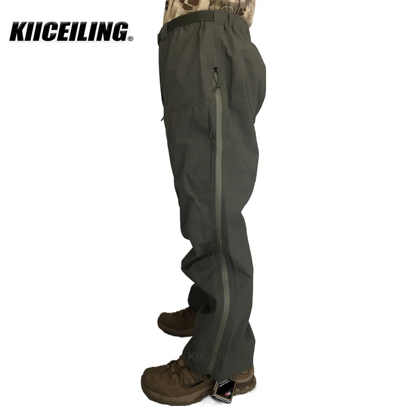 KIICEILING Men's Cargo Pants Full Zip Military Tactical Pants Outdoor Hiking Trekking Waterproof Ventilate Men's Casual Pants