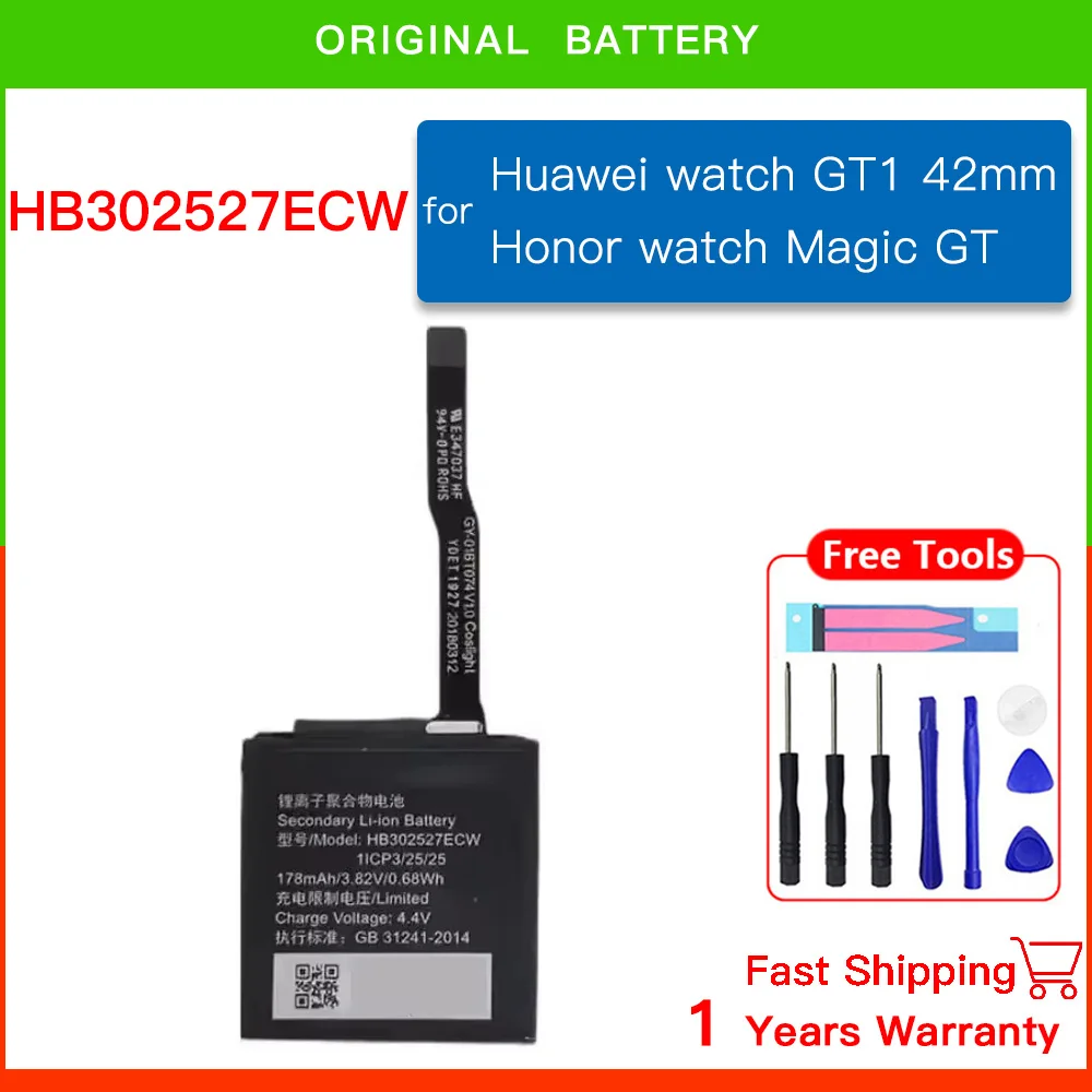 Фото Оригинальный HB 532729 Сменный аккумулятор ECW для Huawei Watch 1 2 3 GT 1 2 3 4 PRO 41 мм 42 мм 46 мм, аккумуляторные батареи Batteia + инструмент №4