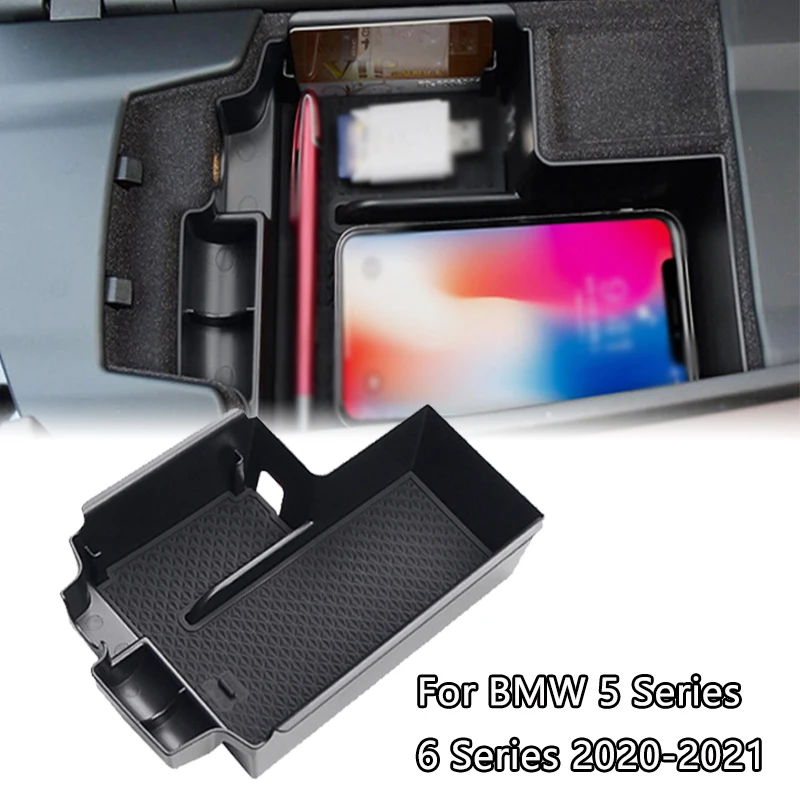 

Car Accessories Central Armrest Box Center Console Stow Tidying Auto Storage box For BMW 5 Series 6 Series 2020-2021
