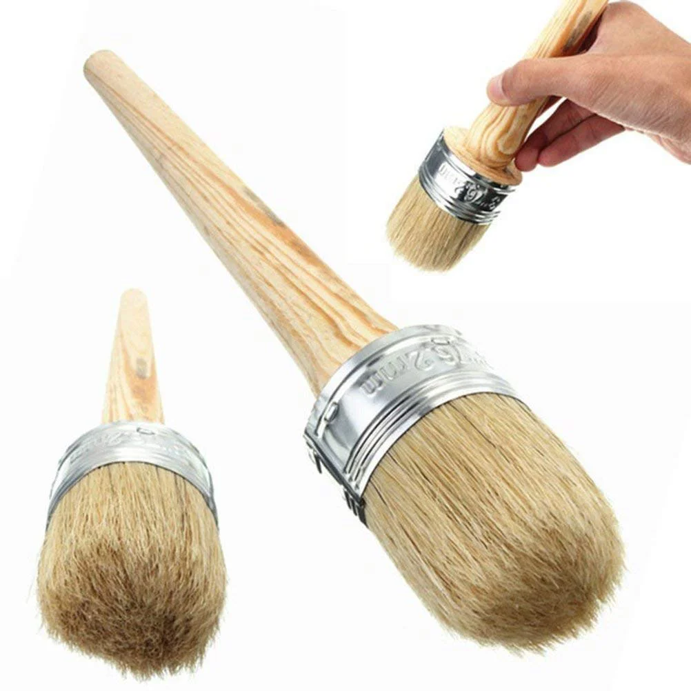 

Brush Brushes Wax Round Chip Varnish Furniture Painting Wall Chalk Set Glue Wallpaper Head Nylon Flat Paintbrush Stencil Waxing