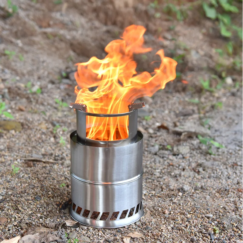 

Большая складная горелка из нержавеющей стали для отдыха на открытом воздухе, портативная горелка для барбекю, пикника, аксессуары для кемп...