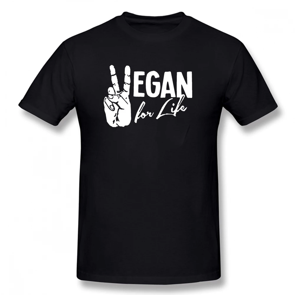 

Vegan for Life Vegetarian Hiphop Boyfriend T Shirt Funny Graphic Fashion New Cotton Short Sleeve O-Neck Friends Not Food T-shirt