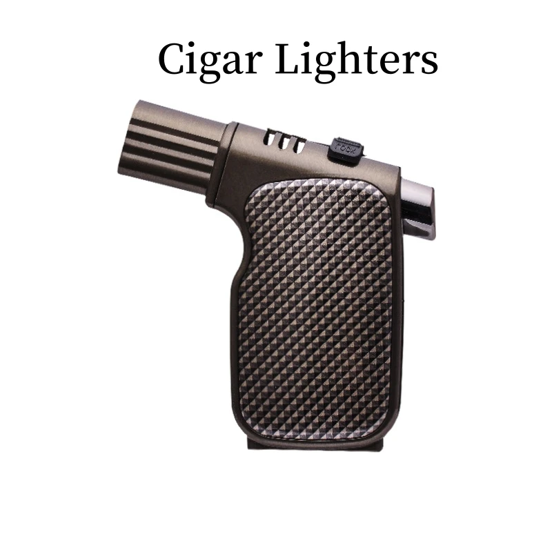 

New Metal Windproof Four Flame Turbine Torch Butane Gas Lighter Outdoor Windproof Cigar Lighter Men's High end Gift