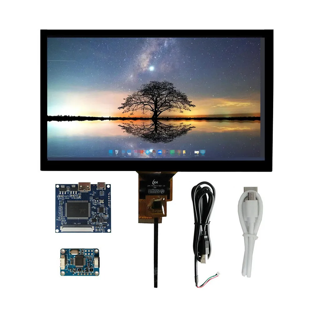 Фото 8-дюймовый ЖК-экран 1024*600 HDMI/VGA, плата управления драйвером, дигитайзер, сенсорный экран Raspberry Pi, дополнительный монитор компьютера №1