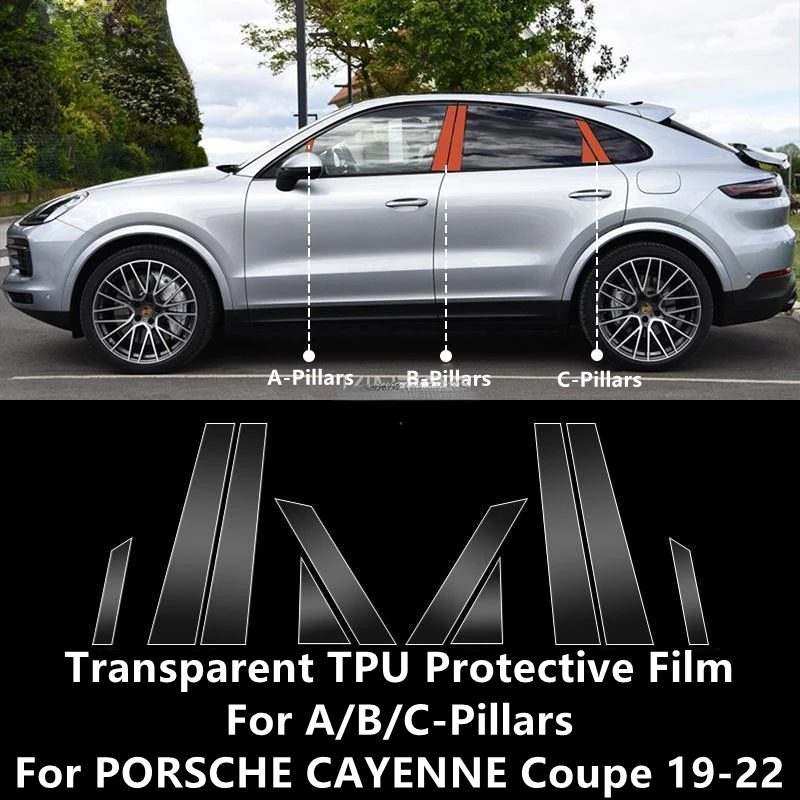 

Для PORSCHE CAYENNE Coupe 19-22 A/B/C-Pillar, прозрачные аксессуары для ремонта от царапин