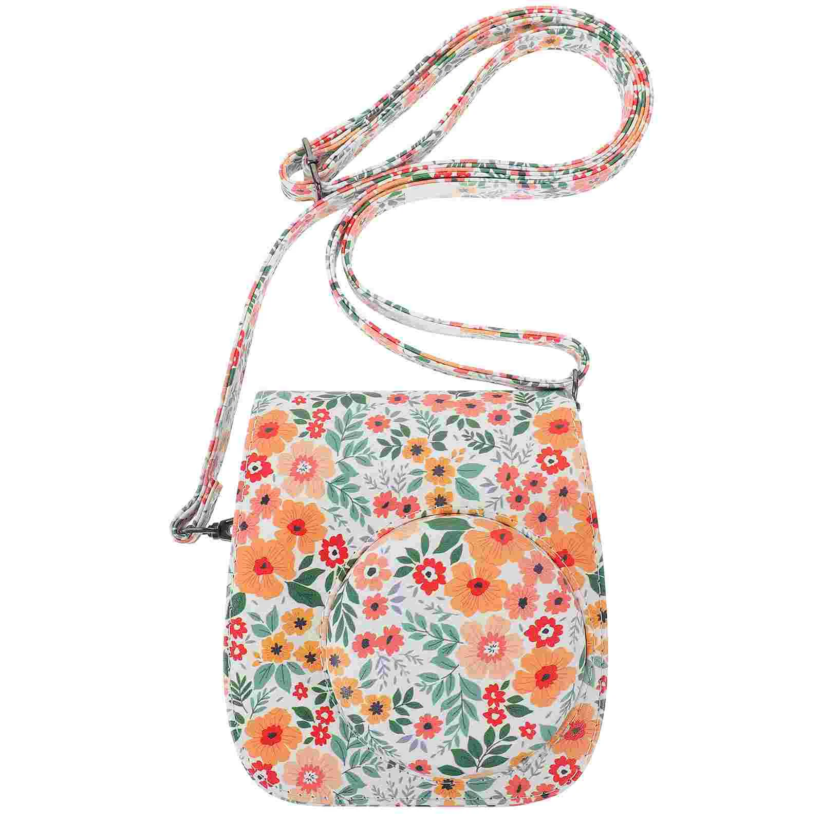 

PU Camera Case Bag Cover Crossbody Carrying Instant Pouch Shoulder Photography Accessories Strap Travel