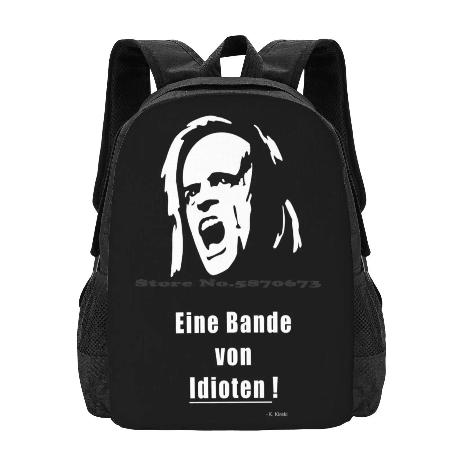 

Klaus Kinski-Idiots Large Capacity School Backpack Laptop Bags Kinski Klaus Fanart Movie Fitzcaraldo Xmas Holidays Theatre