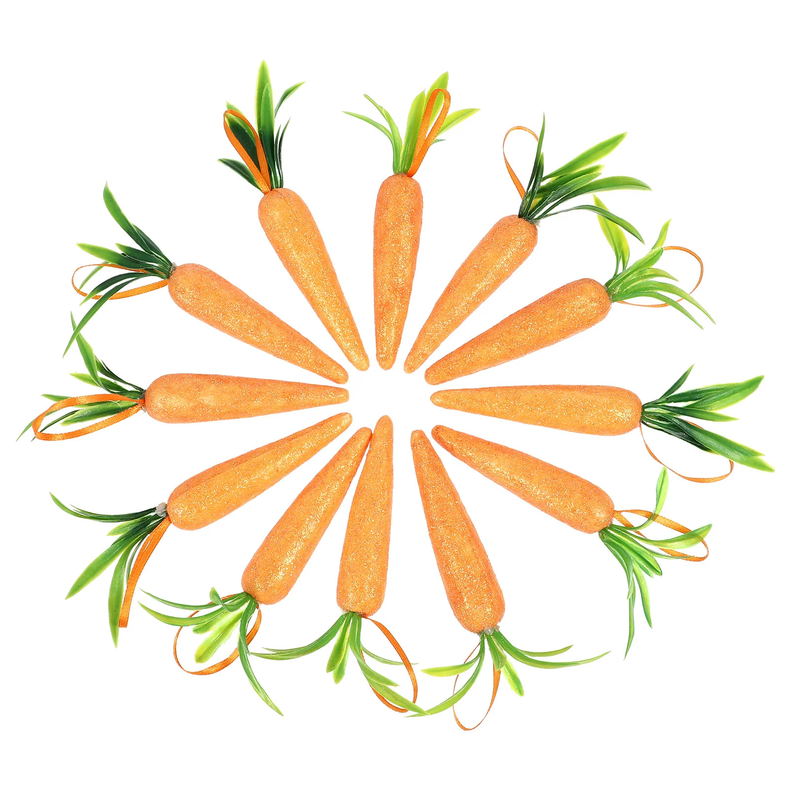 12Pcs Home Festival Hanging Adorn Small Emulation Carrots Decor Easter Ornament
