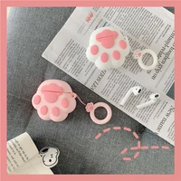 for airpods 3 case 2021cute 3d cartoon cat paw designer case for airpods probluetooth earphone cover caes for airpods 12