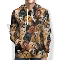 you will have a bunch of american cocker spaniels 3d printed hoodies unisex pullovers funny dog hoodie casual street tracksuit