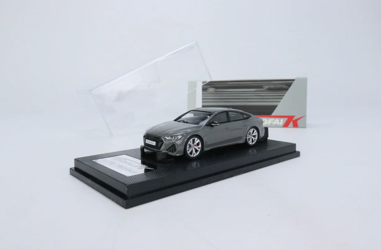 

Kengfai 1:64 Alloy With Steering Audi RS7 (C8) 2021 Black/Grey Car Model Collection Ornament Gift Free Shipping