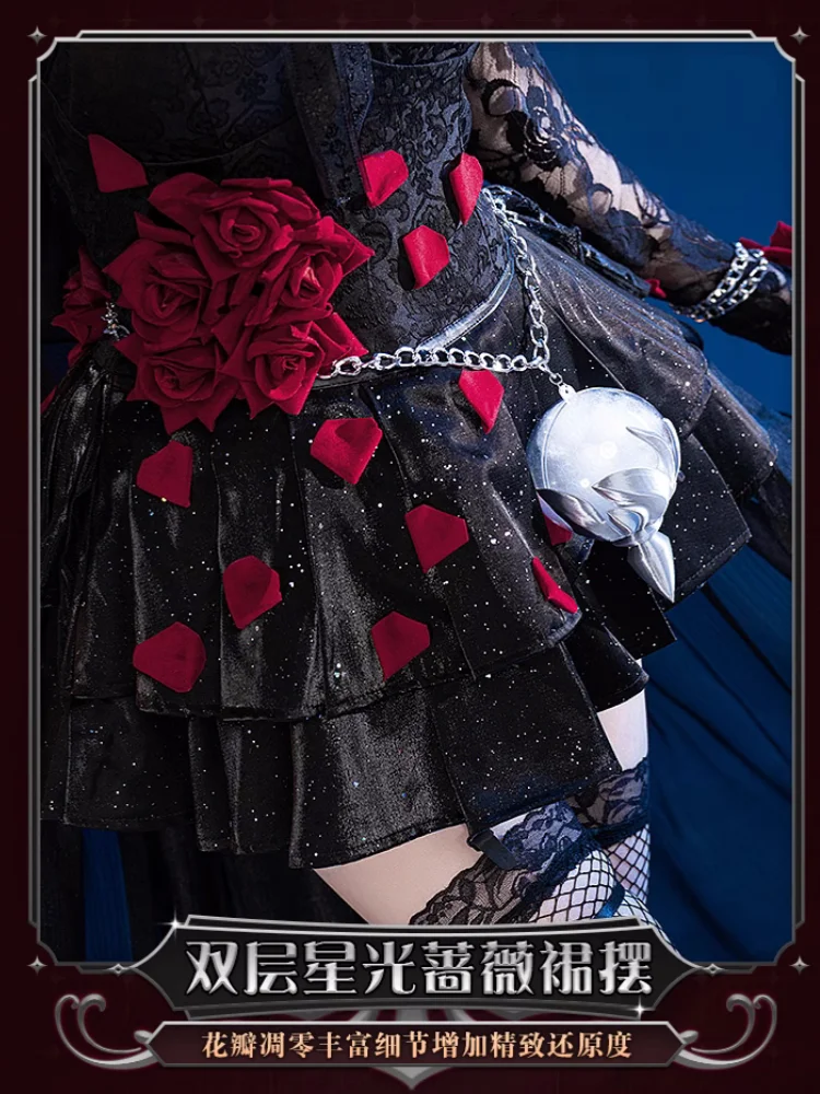 Ада Месмер Косплей Identity V Аниме Женское Сексуальное Черное Платье Костюм