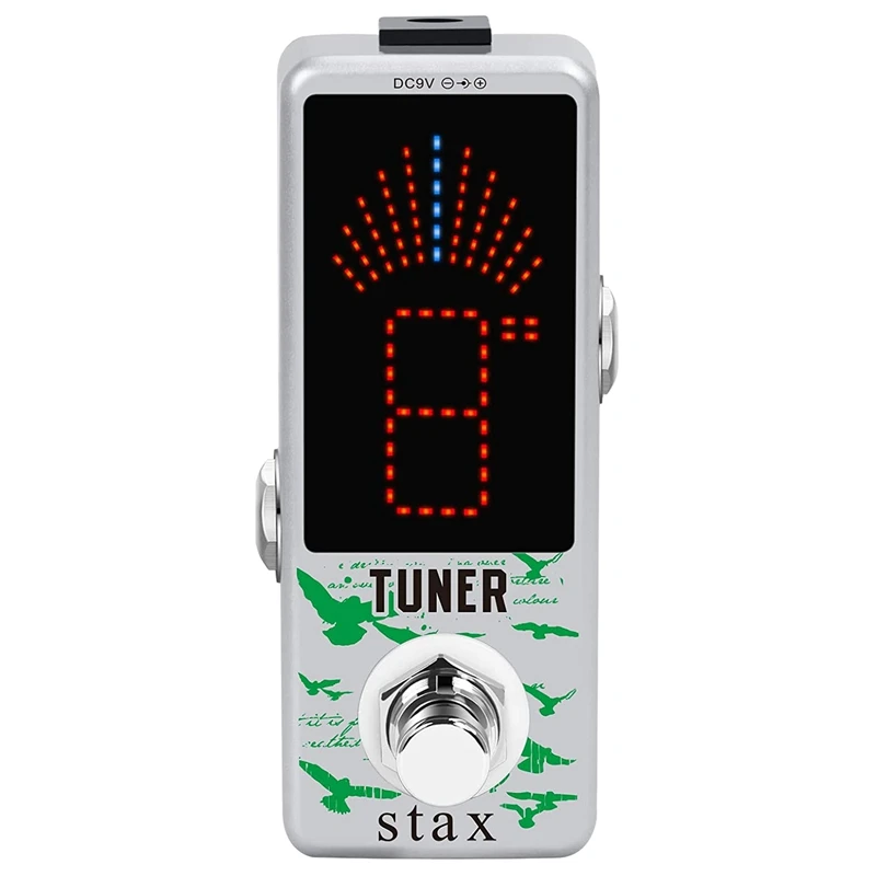 

Stax Guitar Tuner Pedal High Precision Tuning Pedals for Electric Guitar and Bass Accurate ± 1 Cent Mini Size True Bypass