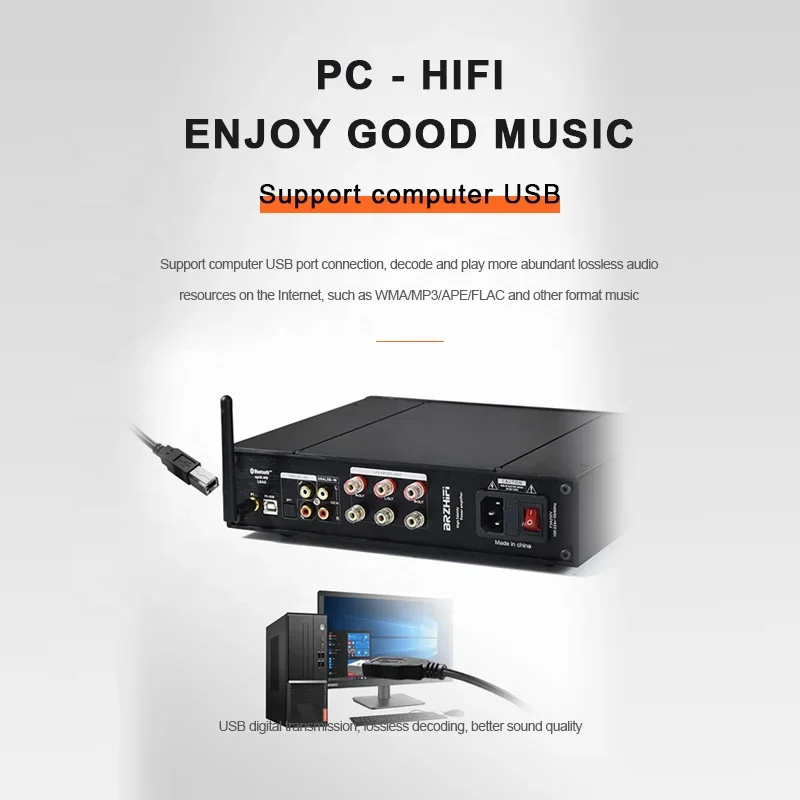 BRZHIFI X21 TPA3255*2 2 1-канальный домашний аудиоусилитель ES9018K2M декодирование LDAC DSP BT 5 0 150