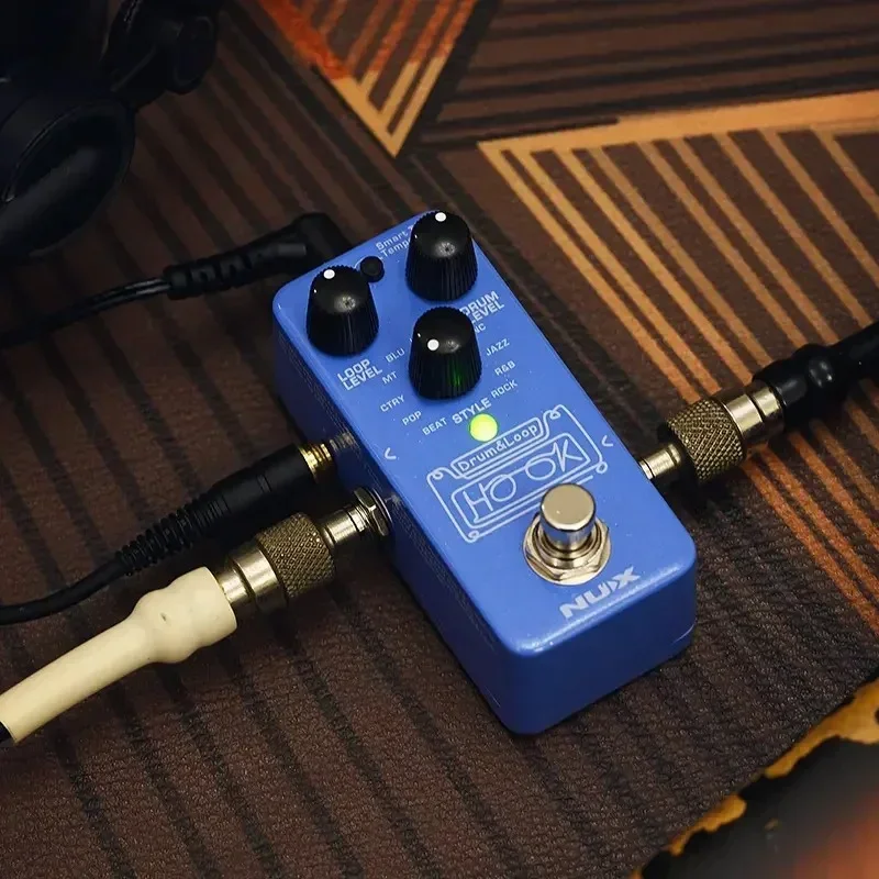 Педаль для электрогитары NUX HOOK Drum and Loop с функцией Smart Tap Tempo, 24-битными фразами и 11 ритмами (art.: 3920dc417003c) - 3920dc417003c