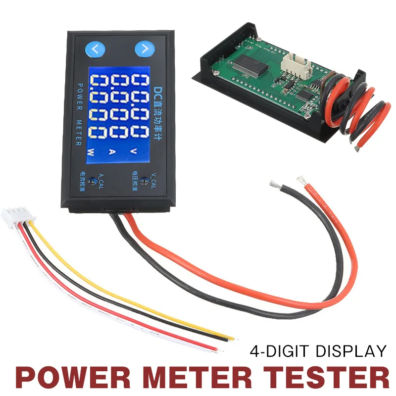 

DC 0-200V 10A Voltmeter Ammeter Power Meter Tester Digital 4/5 Bit LCD Display Voltage Current Measurement Instruments