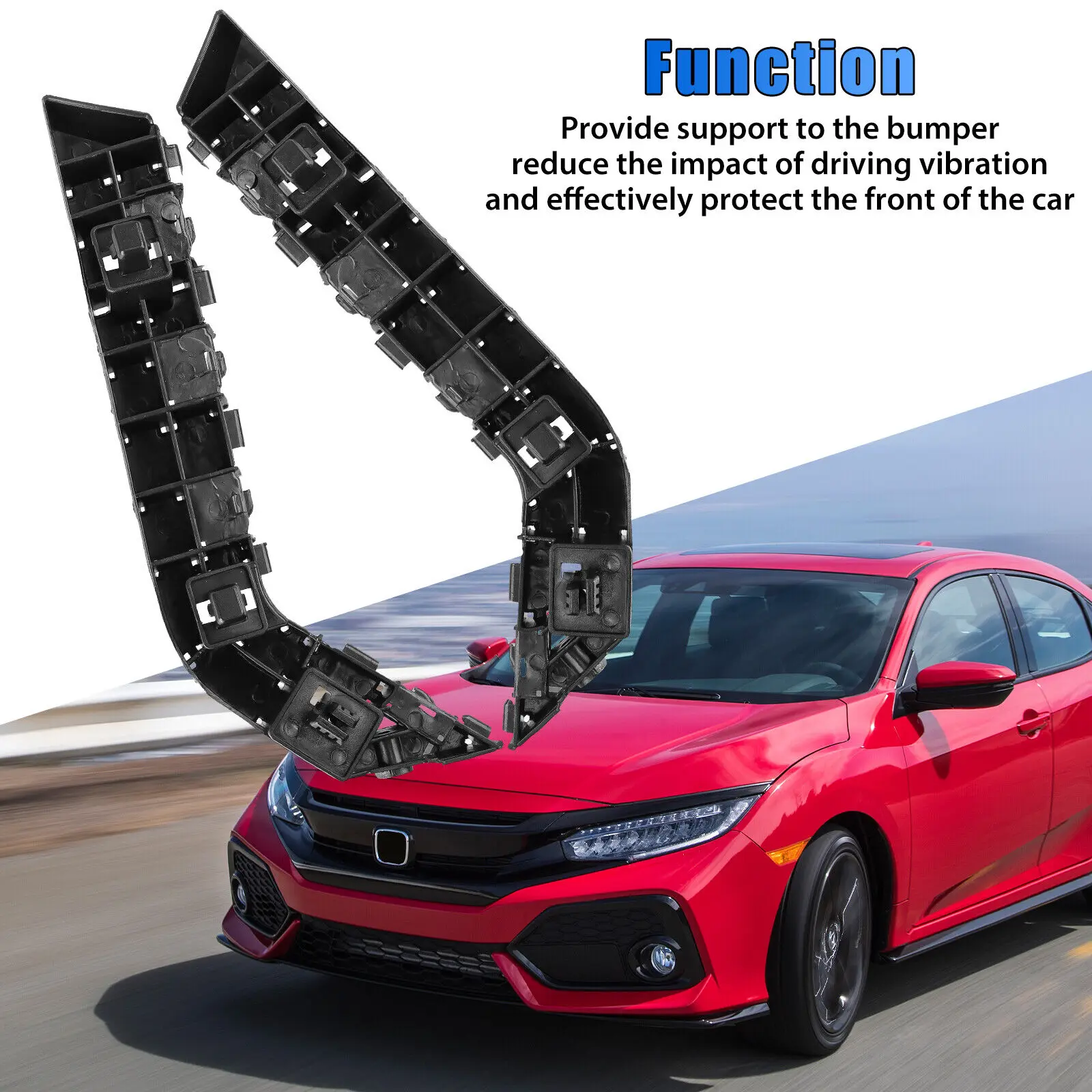 

2 X передний бампер для Honda Civic 2016-2018, левый и правый автомобильные аксессуары