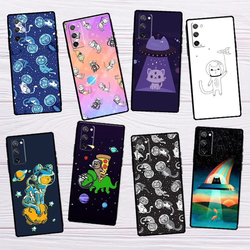 UFO Alien Cat universe Case For Samsung Galaxy S22 S21 Ultra Plus S20 FE S9 S10 Note 10 Plus Note 20 Ultra Cover