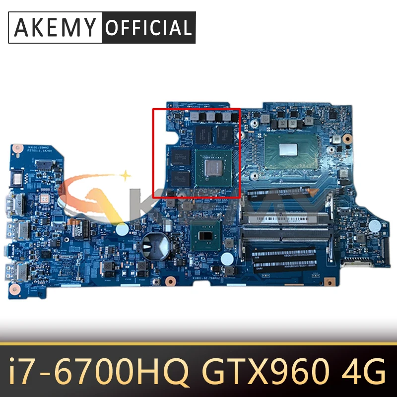 

For Acer aspire VN7-592 VN7-592G Laptop Motherboard With i7-6700HQ GTX960 4G-GPU 14302-1M 448.06B09.001M NBG6J11001 100% Working