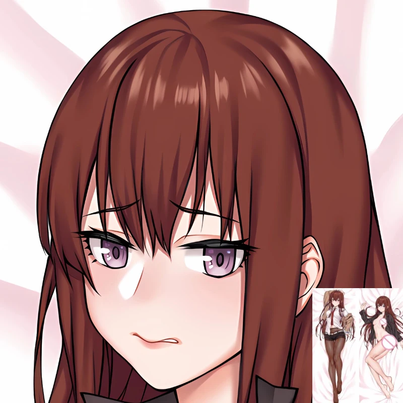 Подушка Dakimakura с рисунком из аниме Makise Kurisu (SteinsGate) наволочка для обнимания тела
