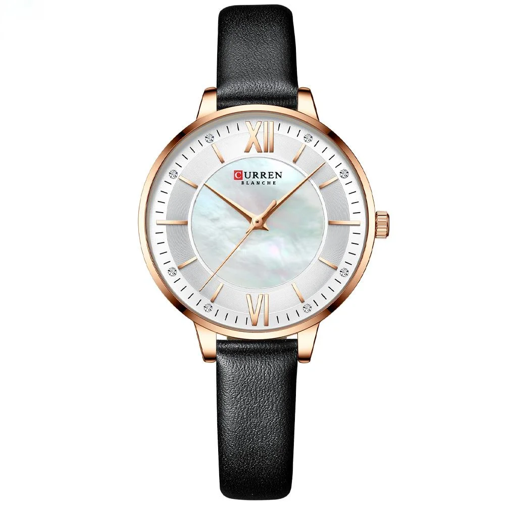 Quartz Watch Women's Watch Fashion Luxury New Quartz Women's Clock Elegant Classic Leather Women's Watch 9080