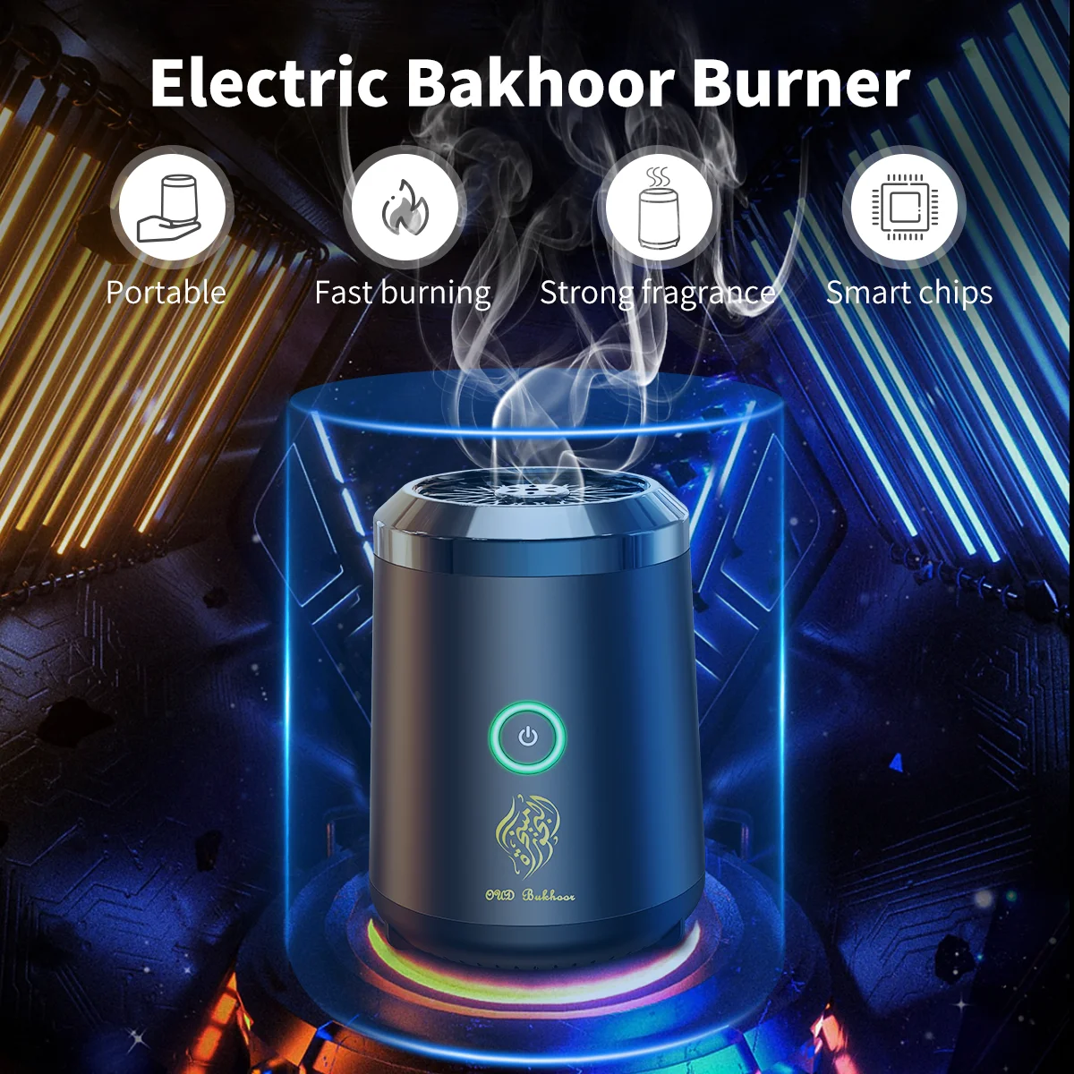 

New Muslim Electric Incense Bakhoor Burner Arabic Aroma Diffuser Incense Burner for Home Decor Car