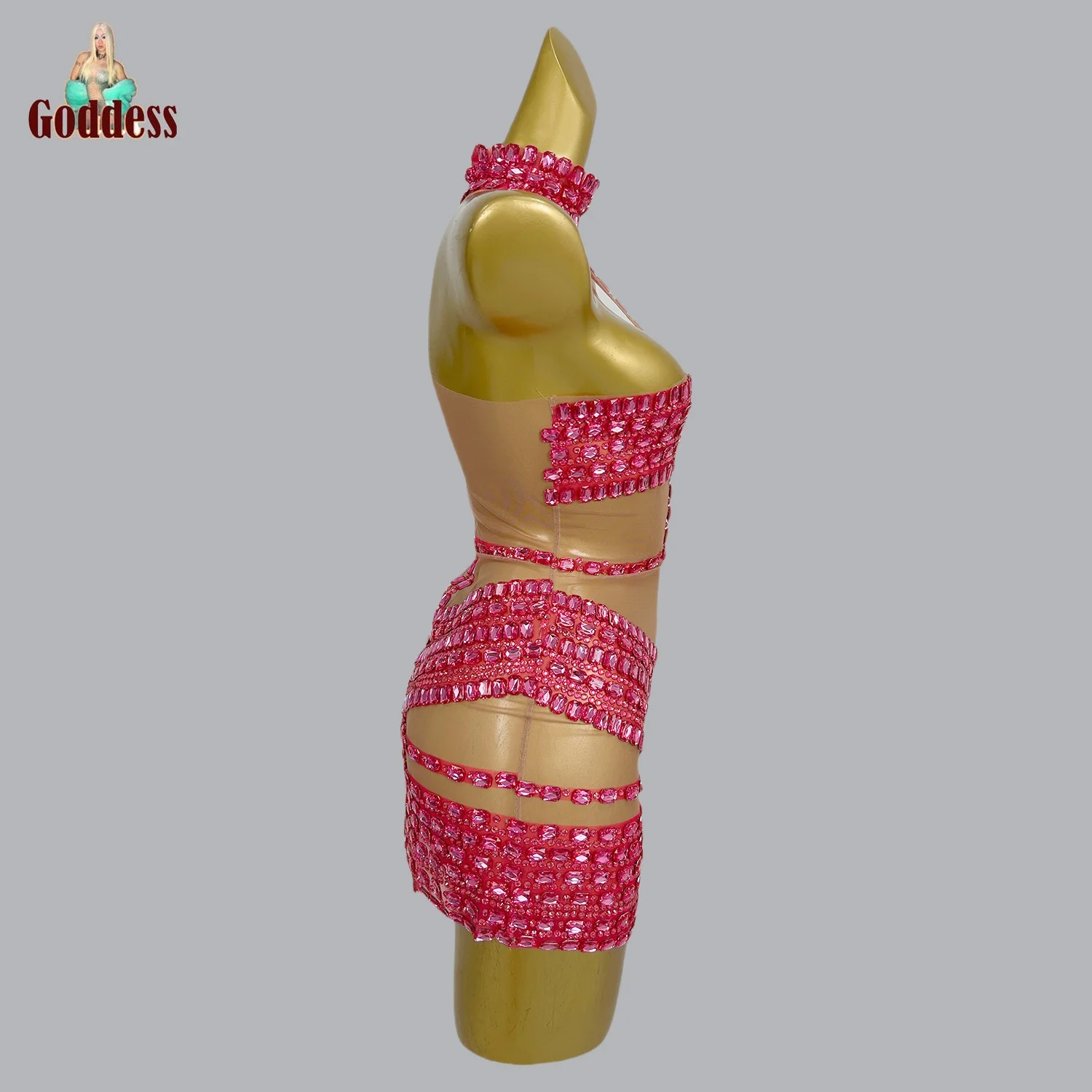 Новый цветной костюм для выступления на сцене Клубное женское платье день