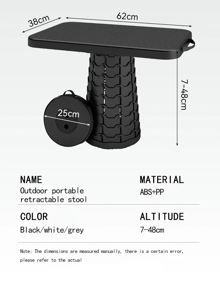 Складной выдвижной складной стол для кемпинга на открытом воздухе 2 в 1 набор