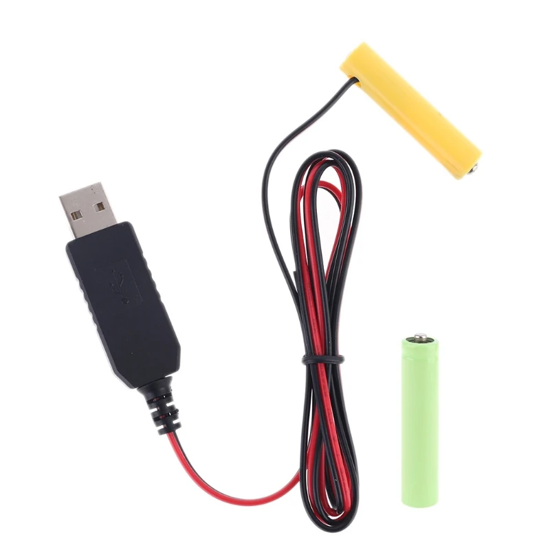 

USB LR03 AAA Battery Eliminator Cable Can Replace 1-4pcs AA Battery for Christmas LED Light Walkie Talkie Accessories