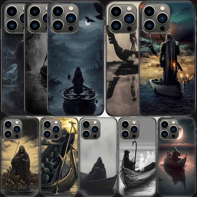 Чехол для телефона Hell Styx Ferryman Apple Iphone 16 15 Plus Soft 13 12 Mini Cover 11 14 Pro Max Capa 8 7 SE Shell Coque Silicone T