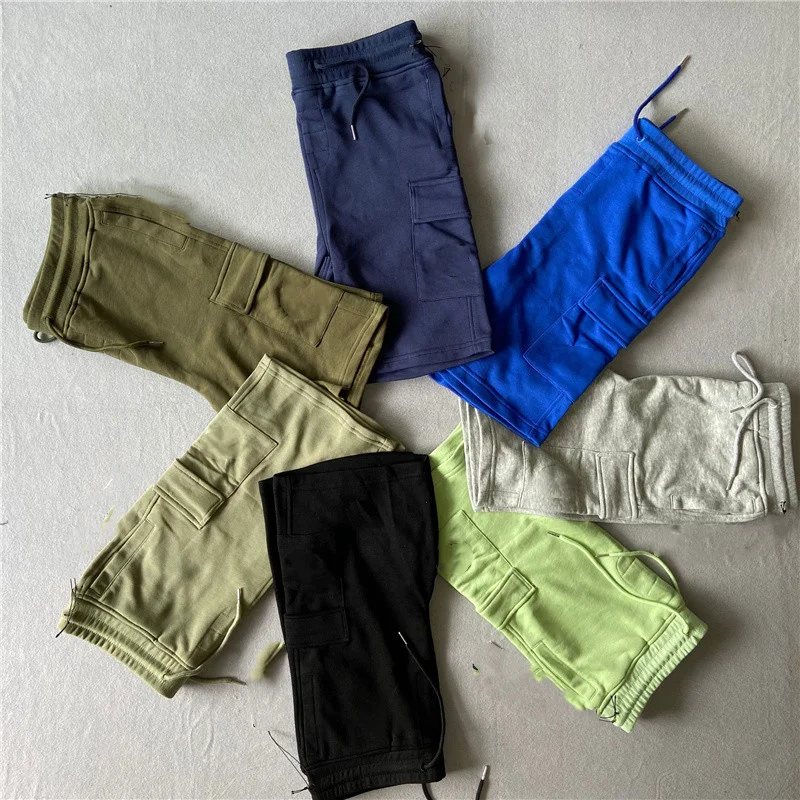 Summer Fashion New Lens Decoration men's and women's Pure cotton five-point pants casual loose Sports Shorts For men