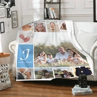 custom blanket with photos words personalized throw blankets super soft gift for family friend dog pets diy dropshipping 60x50