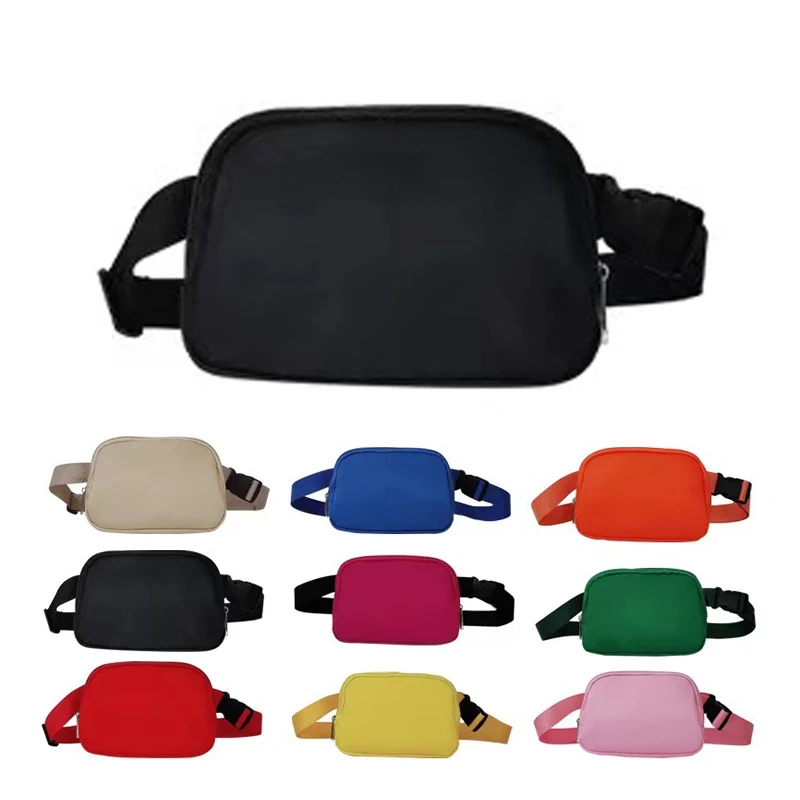 

Solid Color Women Waist Bag Fanny Pack Zipper Chest Bag Outdoor Sports Crossbody Bag Casual Travel Belt Bag Pocket Money Pouch