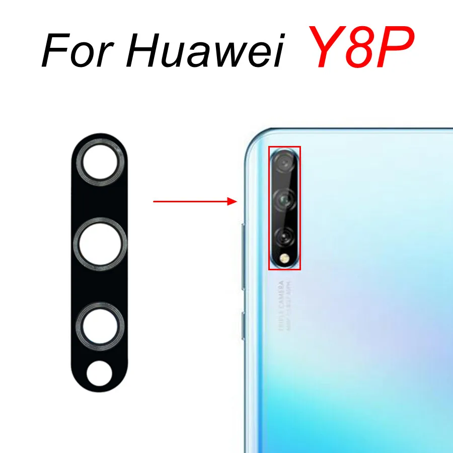 Стеклянный объектив задней камеры для Huawei Y5 Y6 Y7 Y8 Y9 Prime Pro Y5P Y6P Y6S Y7A Y7P Y8S Y8P Y9S Y9A Y60 2018