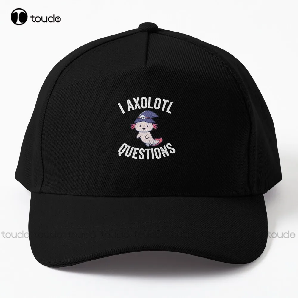 

I Axolotl Questions Baseball Cap Super Hero Caps Personalized Custom Unisex Adult Teen Youth Outdoor Cotton Caps Streetwear Gift