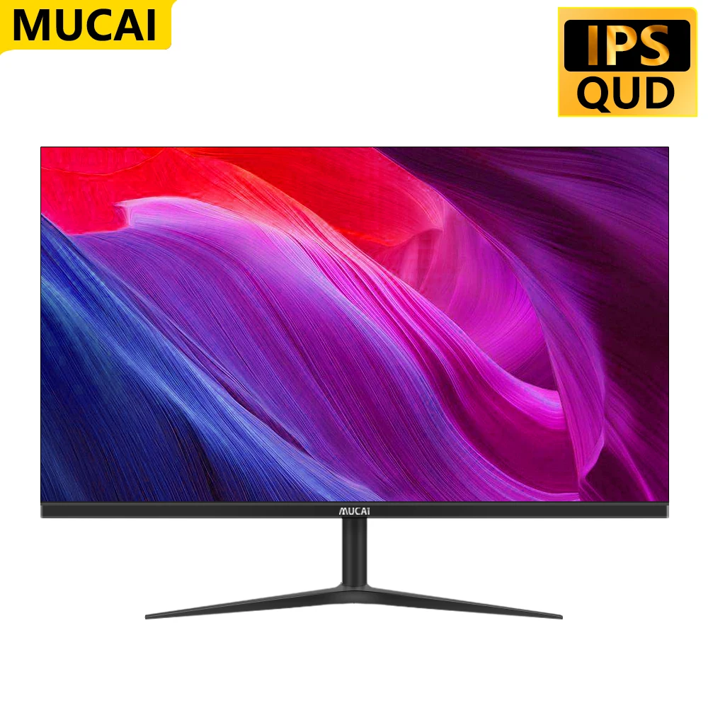 

MUCAI 24/27 Inch Monitor 2K 75Hz QHD Desktop PC LCD Display Gaming Flat Panel Screen Computer LED 2560*1440 HDMI-compatible DP