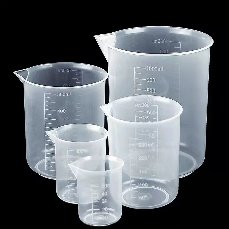 

25ml to 1000ml Clear Plastic Liquid Measuring Cup Beaker For Lab Kitchen Measuring Tools