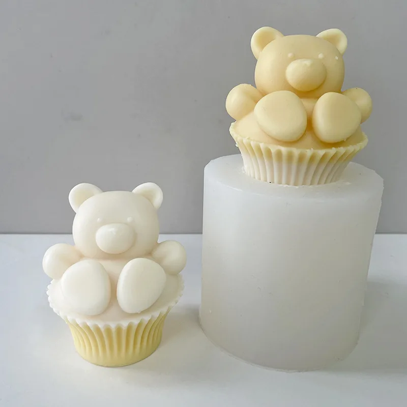 Симпатичная формочка для маффинов ручная работа мультяшный медведь