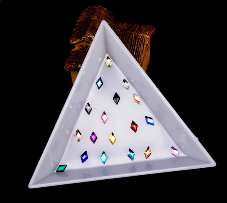 

100pcs/pack 3*5mm Rhombic Multi cut diamond multicolored 3D Manicure Nail Art Decoration Charms Jewelry