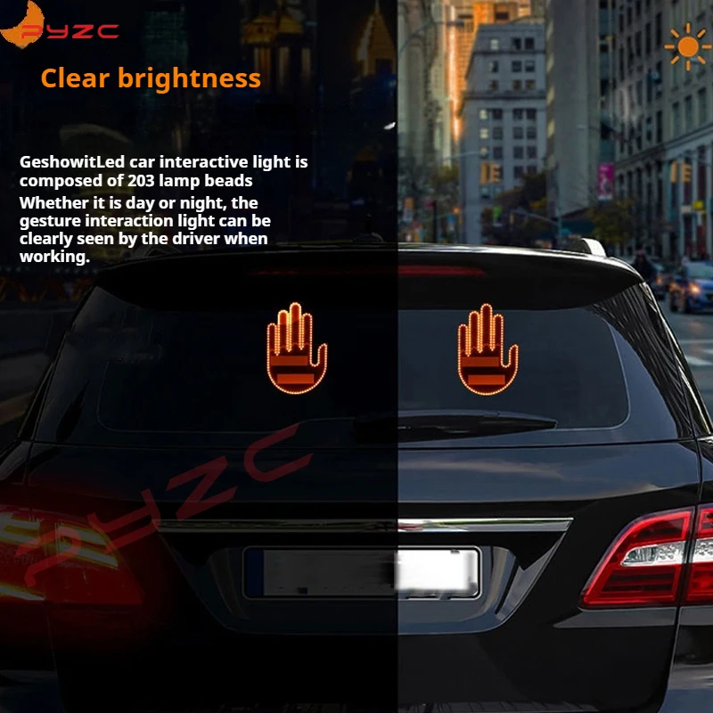 Новый веселый универсальный автомобильный фонарь для заднего стекла автомобиля