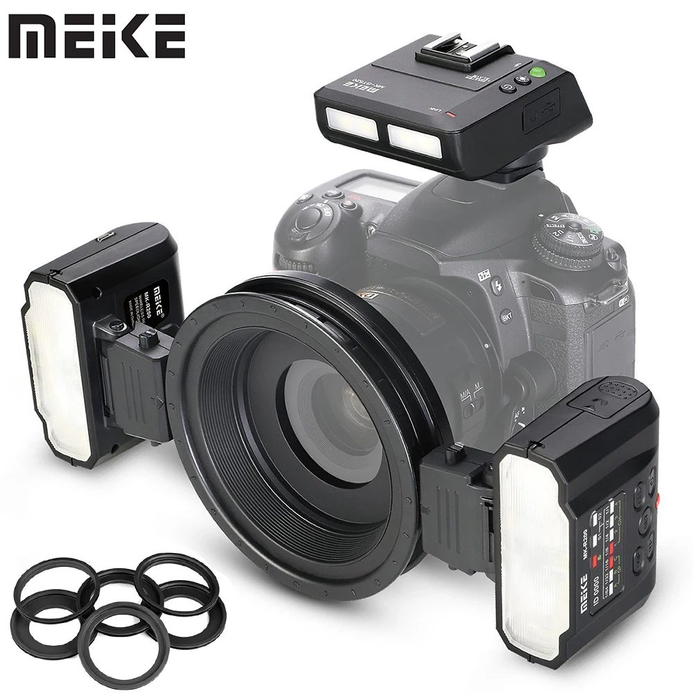 

Meike MK-MT24II Macro Twin Lite Speedlight Flash for Nikon Canon Sony DSLR Cameras Such as D3100 D3200 /70D 60D /A5000 A5100